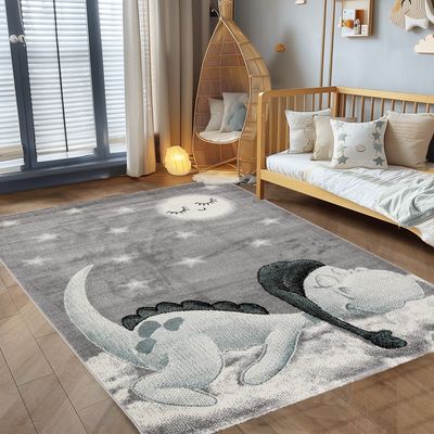 Kinderteppich Kinderzimmer Dinosaurier Design Kinder Teppich Babyzimmer Weich, Grösse:160x230 cm