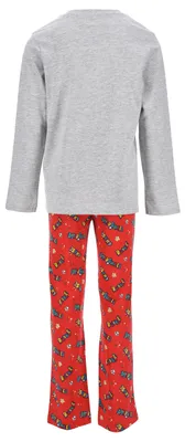 Produktbild von Paw Patrol Chase Marshall Rubble Kinder Jungen Schlafanzug Pyjama Langarm-Shirt + Schlaf-Hose 2 tlg., Farbe:Grau, Größe:104