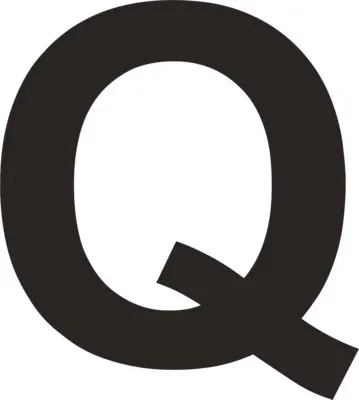 Produktbild von Klebebuchstabe "Q" schwarz 35 mm