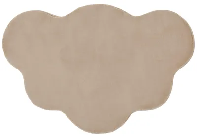 Obrázek produktu pro BELIANI Koberec béžový Umělá kožešina 80 x 120 cm vysoký vlas nepravidelný tvar obývací pokoj polyesterová podložka moderní dětský pokoj