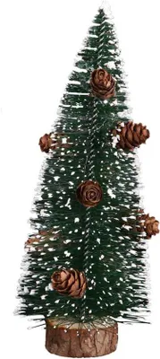 Image de Petit sapin de Noël avec socle en bois