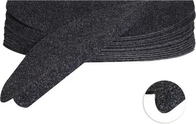 Produktbild von Stufenmatte Paris halbrund anthrazit 22,5x65x3,5 cm