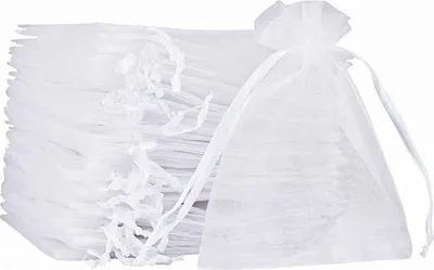Produktbild von Famanu Organzabeutel 100 Stück - 20 x 30 cm - für Geschenke, Hochzeiten, Weihnachten