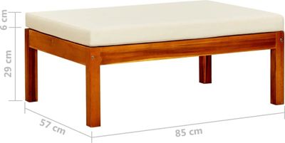 vidaXL Gartenhocker 2 Stk. Massivholz Akazie