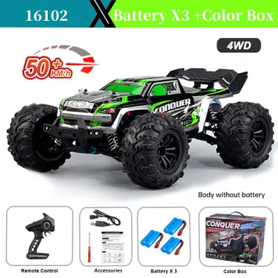 Produktbild von X-Verse 16101 Pro RC Auto 1:16 4WD 70 km/h Drift Monstertruck Grün