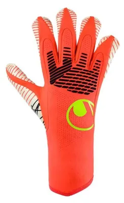 Zdjęcie produktu dla Uhlsport Fangmaschine Ultragrip Zne Hybd – fluorescencyjny czerwony/biały/fluorescencyjny żółty, rozmiar: 9