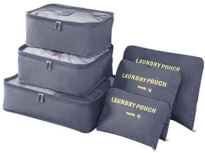 Obrázok produktu pre Ultiluxe Organizátor do kuforov - Cestovné organizéry - Packing cuby - Ľahký - Vodoodolný - Skvelé na dovolenku - Veľkosť L - Sivý