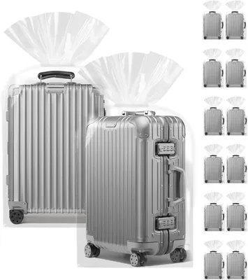 Productafbeelding van 100x152 cm extra grote heldere opbergtas - Set van 10 - Grote doorzichtige plastic zakken - Opbergzakken voor bagage