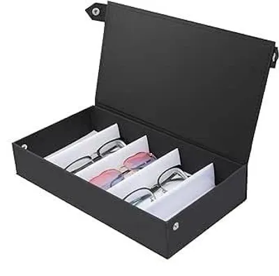 Produktbild von Brillenetui mit 5 Fächern, Sonnenbrillenetui, Aufbewahrungsbox für Brillen, Aufbewahrungsbox für Sonnenbrillen, Brillenetui, Hartschalen-Aufbewahrungsbox für Brillen