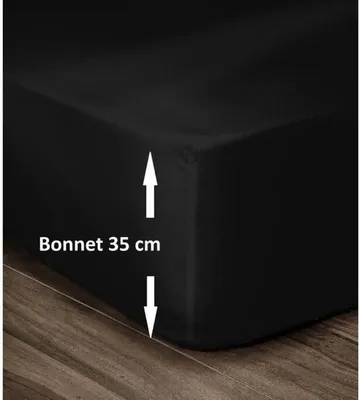 Produktbild von Lovely Home Spannbetttuch Schwarz 180 x 200 180 x 200 cm