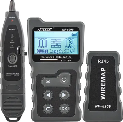 Produktbild von Wielofunkcyjny tester kabli sieciowych LCD, tracker przewodów, tester PoE, wbudowany tester napięcia i prądu PoE z testerem kabli z funkcją podświetlenia