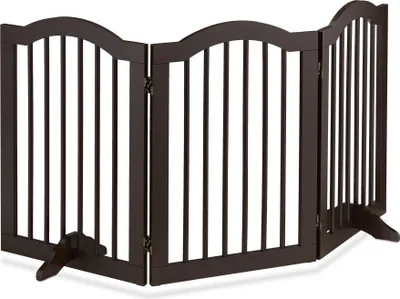 Produktbild von Robustes, verstellbares Sicherheitstor für Kinder & Haustiere, 70 cm, Braun, klappbar