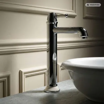 Produktbild von PaulGurkes Armatur für Aufsatzwaschbecken Nostalgie Retro Landhausstil Lang Keramik