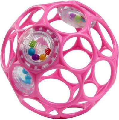 Produktbild von Oball Rattle 10 cm - Rosa NEU - Ball Greifling Rassel Baby Kleinkind Spielzeug
