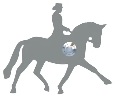 Produktbild von Türklingel Dressurpferd in Grau Metallic