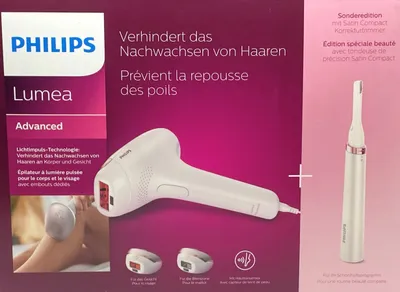 Produktbild von Philips Lumea Advanced Lumea IPL Series 7000 BRI923/00 Haarentfernungsgerät für Körper und Gesicht, Lichtimpulstechnologie (IPL), Grau, Weiß, 15 min, 2,5 min, 4 min, 2 min