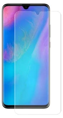 A screen protector is placed over a smartphone screen.