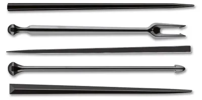 Produktbild von Einweg-Party Picker aus Plastik, 90 mm, Schwarz, 100 Stück - Cocktailspieße Snackspieße