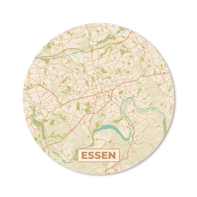 Produktbild von MuchoWow® Mauspad Mousepad Essen - Jahrgang - Stadtplan - Karte 50x50 cm - Mousepads - Maus Mat - Pad - Mausunterlage - Vinyl