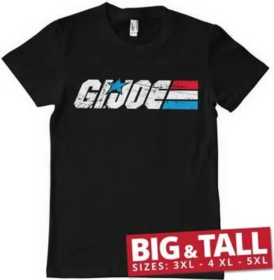 Produktbild von G.I. Joe Washed Logo Big & Tall T-Shirt - 4XL - Black