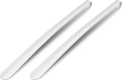 Produktbild von Stabile Metall Schuhlöffel "Weiß" im 2er Pack ( 79cm )  - Hochwertige Schuhanziehhilfe - Schuhanzieher für Kinder, Herren, Damen, Senioren