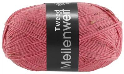 Produktbild von Lana Grossa MEILENWEIT 100 TWEED Sockenwolle Trachtenwolle mit Tweed-Noppen 420m Farbe 175 - Nelkenrosa, KI-generiertes Bild