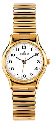Produktbild von Dugena 4460535 Damen-Armbanduhr, Gold-Gehäuse, Metall-Armband