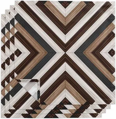 Productafbeelding van Servetten Set - Stoffen Tafeldecoratie - Dineren en Feesten - Herbruikbaar en Wasbaar - Set van 4 - Bohemian Bruin