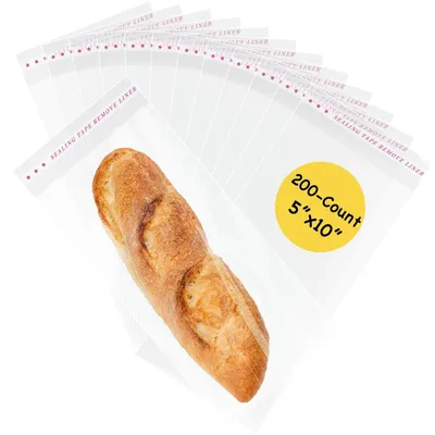 Zdjęcie produktu dla Przezroczyste worki celofanowe - 200 sztuk, wymiar 5" x 10"