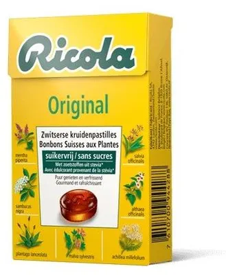 Productafbeelding van Ricola Original suikervrij doosje (50 gr)