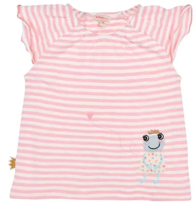 Produktbild von BONDI Kinder T-Shirt "Froschkönig" 86570 - Rosa / Weiß | Mädchen Kurzarmshirt Größe: 80