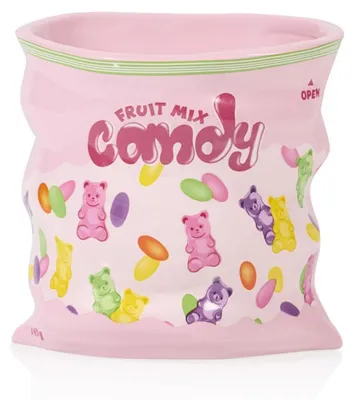 Produktbild von Keramikdose Candy Design – Dekovase glänzend, 12 x 9,5 x 11,7 cm, Aufbewahrungsdose