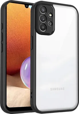 Produktbild von Hülle für Samsung Galaxy A23/A23 5G Transparente Rückseite TPU Bumper Stoßfest Handyhülle Schwarz