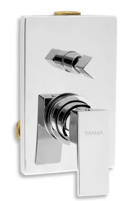 Produktbild von Novaservis Titania Cube - Badewannenarmatur, Unterputz, mit Schalter und Montagekörper, Chrom 98850R,0