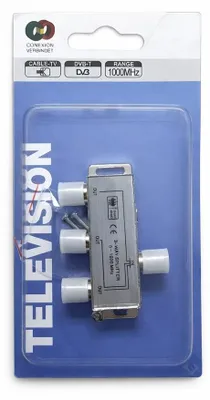 Productafbeelding van 3-voudige kabelverlenger/splitter, 5–1000 MHz, met F-connector