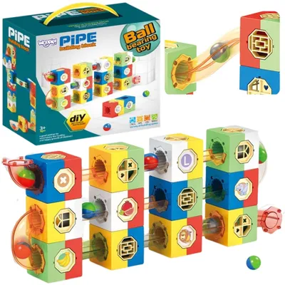 Obrázek produktu pro Woopie Marble Track Stavební sada 3D bloků s kuličkovou dráhou