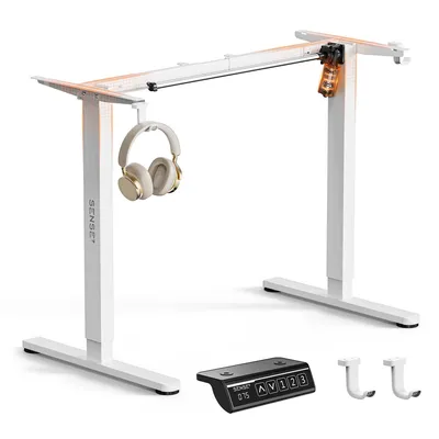 Produktbild von SENSE7 NOJO Light Elektrisch Höhenverstellbares Schreibtischgestell | 72-118cm, Memory-Funktion, Kopfhörerhalter, Max. 70kg, Stahl-Tischgestell