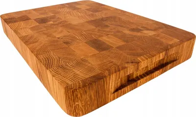 Produktbild von Woodcarver Eichen Schneidebrett Endgrain 35x25cm blockweise