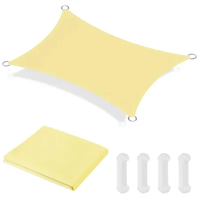 Produktbild von Sonnensegel Rechteck 3x4m Outdoor Anti-UV Wasserabweisend Oxford Gewebe Sonnenschutz für Terrasse Draussen Garten Patio Balkon