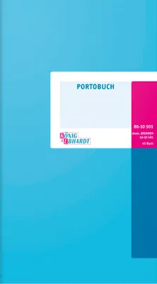 Image de König & Ebhardt 8610501 Portobuch Blattgröße 16,5 x 29,7 cm hellblau, magenta