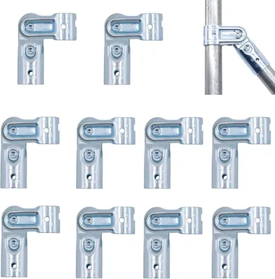 Imagen del producto de Conector en T para tuberías, ajustable, de 25 mm, juego de 10 piezas, para barandillas