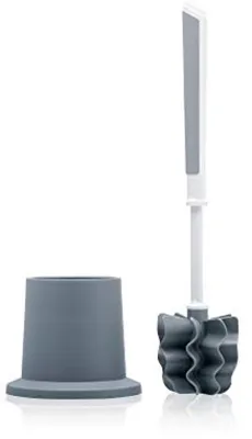 Productafbeelding van Toiletborstel zonder borstelharen, set in grijs/diepzwart