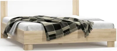 Obrázek produktu pro nabbi Manželská postel s roštem Mateo LB-180 180x200 cm - dub sonoma / bílá