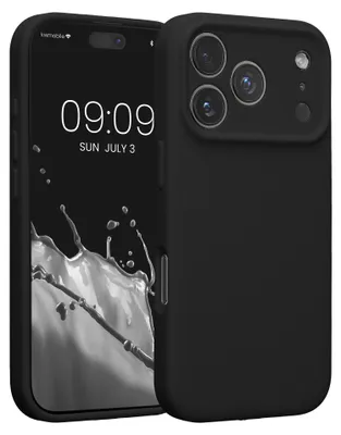Produktbild von kwmobile Hülle kompatibel mit Apple iPhone 17 Pro - Hülle Silikon gummiert - Handyhülle - Handy Case in Schwarz