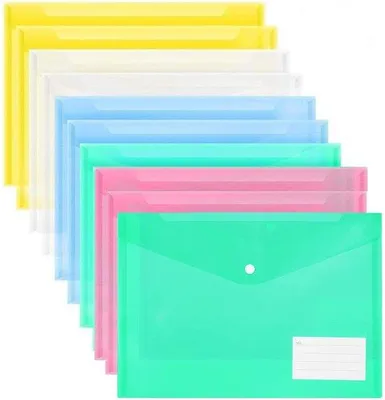 Produktbild von Transpapiermap, 10 Stück, wasserdicht mit Etikettfeld, transparente Durchsichtsfohlen, Dokumentenmappe für Büro und Studie