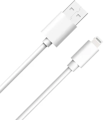 Image de Câble USB A / Lightning 2.4A 1m FastCharge 12W Blanc WOW