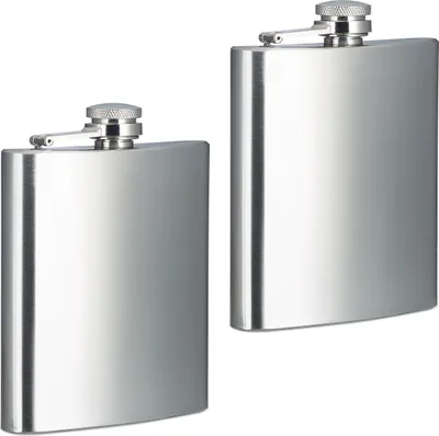 Produktbild von relaxdays Flachmann 2er Set 200ml