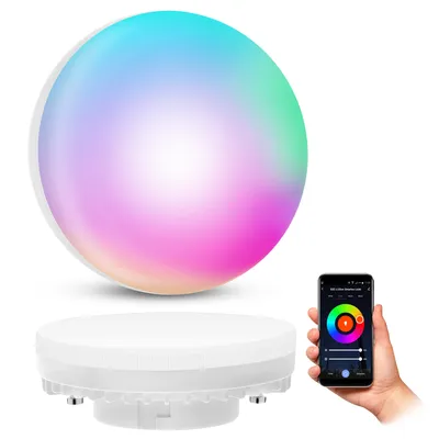 Produktbild von SSC-LUXon Smart Home WiFi LED Lampe GX53 kompatibel mit Alexa, Siri & Google - dimmbar mit App- & Sprachsteuerung RGB & Weißtöne