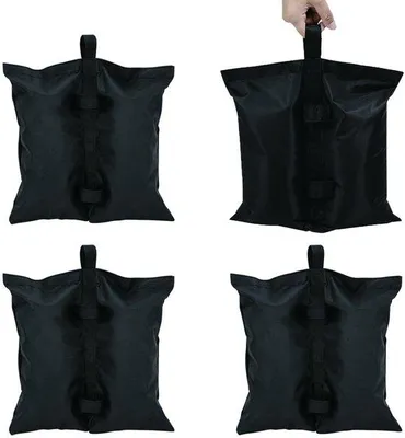 Produktbild von Sandsäcke, 4 Stück - Gewichte für Pavillons - Sandsäcke für Partyzelte - Beschwerungen für Zelte - 800D Oxford-Gewebe - 34 x 34 cm - Gewichtssäcke