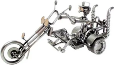Immagine prodotto di Scultura in metallo raffigurante un trike – Figura decorativa realizzata a mano